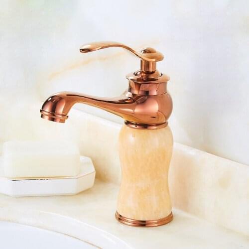 Bathroom Sink Faucet Rose Gold Basin Single Handle Faucets Water Mixer Crane Hot Cold Chrome Bath Brass Mixer Tap