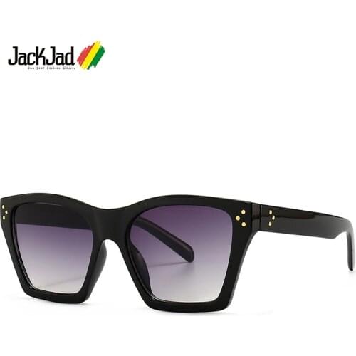 JackJad 2020 Fashion Vintage 4s090 Style Gradient Sunglasses Cat Eye Women Three Dots Brand Design Sun Glasses Oculos De Sol