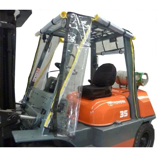 Heavy Duty Full Forklift Cab Enclosure Cover Clear Vinyl Universal Standard Size