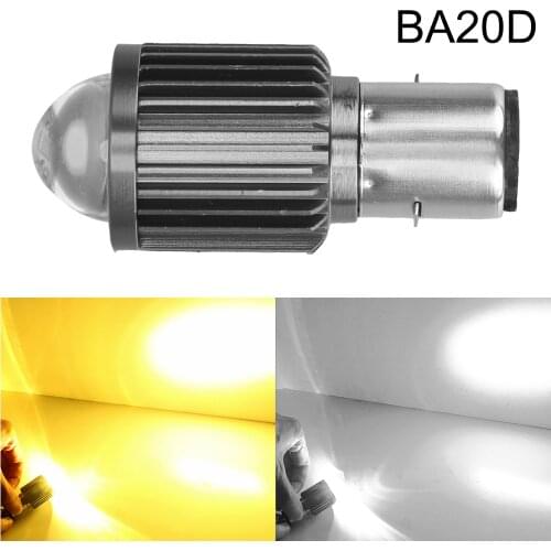 LED Bulbs lens Lamp Scooter H4 BA20D Motorcycle Headlight Fog Lights Super Bright 6000K Moto CSP ATV Accessories