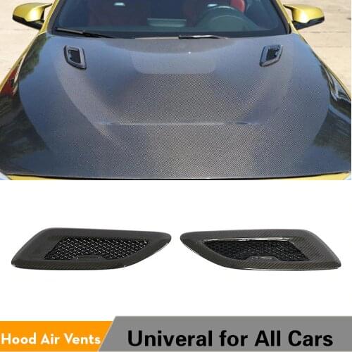 Universal Carbon Fiber Hood Bonnet Air Vents for BMW F80 F82 F83 E46 E90 For Audi A3 A4 A5 S3 S4 S5 Benz Accessories