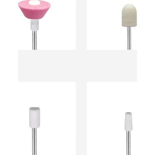 Y1UF Quartz Wool Alloy Steel Nail Drill Bits Multiple Shapes 5Pcs Polishing Mill Cutter Nail Files Rotary Bits Cuticle Clean