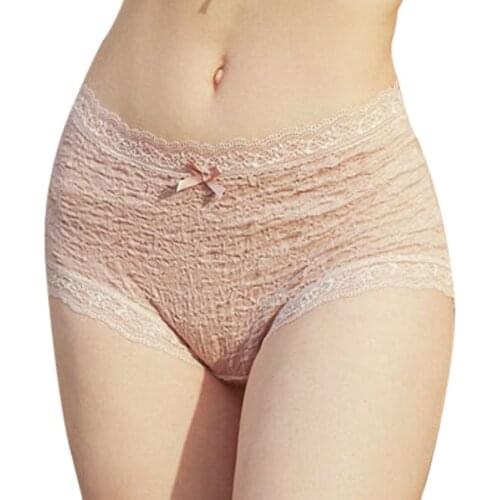 Bubble cotton briefs for women seamless pure cotton graphene midwaist breathable Japanese girls cute briefs