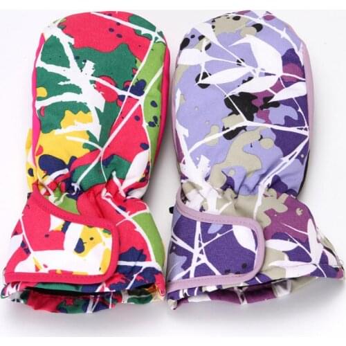 Winter baby girl riding warm gloves girl ski outdoor gloves for kids 3T-5T,girl windproof waterproof mittens children mittens