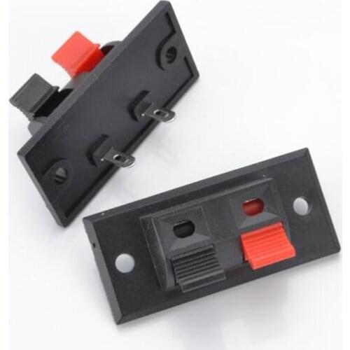 5 Pcs 2 Positions Connector Terminal Push in Jack Spring Load Audio Speaker Terminals
