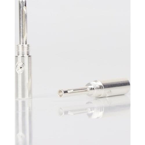 8pcs BA1415 Silver Plated Banana Plug Banana Adapter Banana Connector