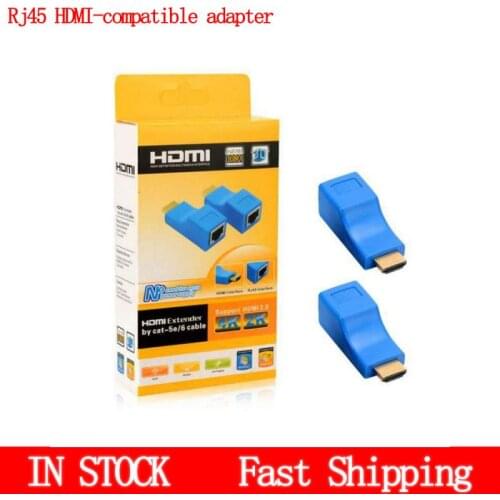 4k*2k Signal Adapter Rj45 HDMI-compatible Extender Extension Up To 30m In Length Over Cat5e/6 Utp Lan Lan Network Port 2.5 Gbps