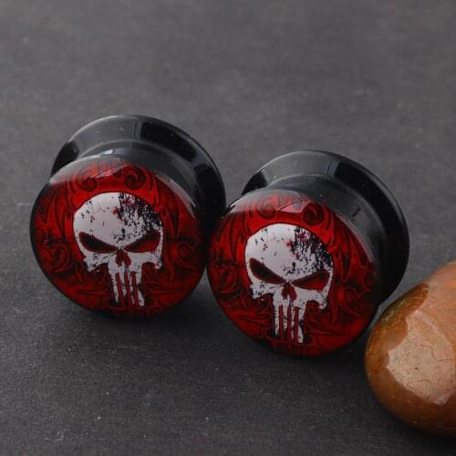 JUNLOWPY Acrylic UV Ear Gauge Tunnels Screw Logo Earring Expander Stretching Kit Plugs Piercing Cartilage Body Jewelry
