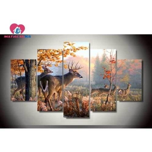 Diamond embroidery full scale landscape painting triptych Cross stitch with square diamonds Diamond mosaic patterns Home decor