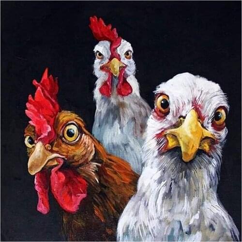 Diamond Painting Full Circle Diamond Kit Rhinestone Picture Art Craft Home Door Decoration (Art Rooster)