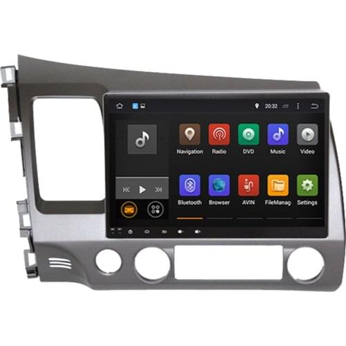Android 9.0 GPS with Radio RDS BT Mirror-Link Wifi Aux Head Unit Octa Core Car Head Unit for HONDA CIVIC left driving 2006-2011