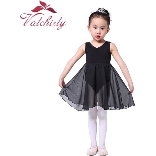 Valchirly Girls Ballet Chiffon Dress,Kids Cotton Lycra Pretty Ballet Dress,Gymnastics Leotard Costume