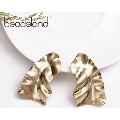 Beadsland Drop Earrings Placer Metal Leaves Deign Fashion Punk Women Girls Dancing Party Christmas Gift 39448