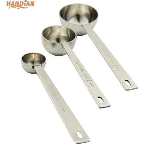 Free shipping Coffee bean spoon stainless steel 304 kitchen baking milk powder weighing spoon powder spoon tiny spoons