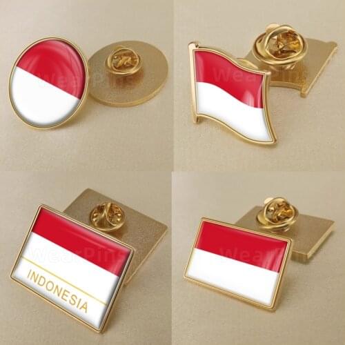 Coat of Arms of Indonesia/Indonesians Flag National Emblem Brooch/Badges/Lapel Pins