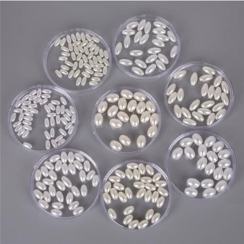 4x8/6x10/6x12/8x11mm 50-200pcs Oval Pearl Imitation ABS Beads For Jewelry Making Arts Crafts Apparel Sewing Garment Beads DIY