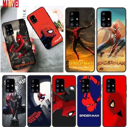 Popular SpiderMan Cool For Samsung A72 A52 A02 S A32 A12 A42 A51 A91 A81 A71 A41 A31 A21 S A11 A01 UW Black Phone Case Cover