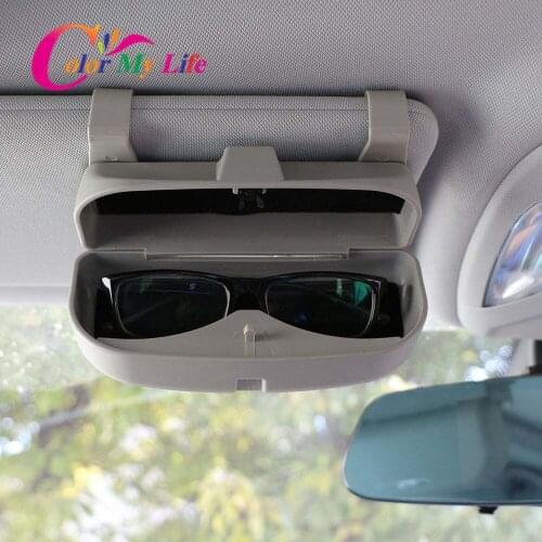 Car Glasses Case Organizer Box for Nissan X-trail Qashqai Murano Sunny for Renault KIA Sunglasses Holder Storage Pockets Boxes