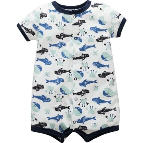 Baby Summer Clothes Boys And Girls Cotton Short Sleeve Outfit Infant Jumpsuit 6-24 Months Baby Romper