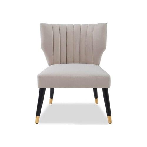 Manufacturers direct light luxury living rooms or hotels with wood frame velvet cloth dining chairs with stainless steel feet
