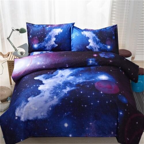 3d Galaxy Duvet Cover Set Single double 2pcs 3pcs 4pcs bedding sets Universe Outer Space