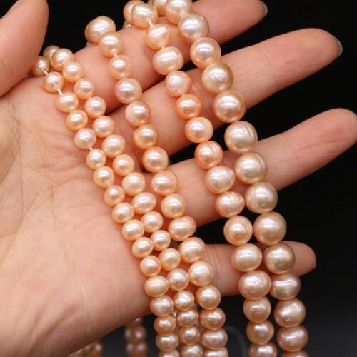 100% Natural Freshwater Pearl High Quality AA Round Beaded for Jewelry Making Irregular Beads DIY Bracelet Necklace Accessories