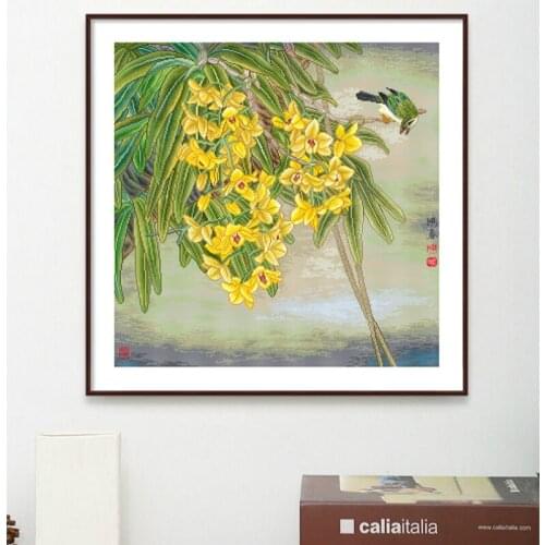 All for cross stitch kit 11CT full embroidered flower series pattern orchid decorative painting gift for girlfriend