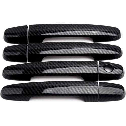 8pcs/set Carbon Fiber Texture Car Auto Door Handle Cover Trim fit for Toyota Camry Corolla RAV4 Scion Highlander Matrix Solara