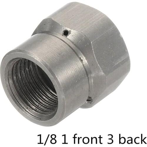 4000PSI Sewer Jetter Nozzle 1/8" 1 Front 3 Back Button Nose Pressure Drain Hose Pipe Tap Spray Nozzle For Car Cleaning Pipe