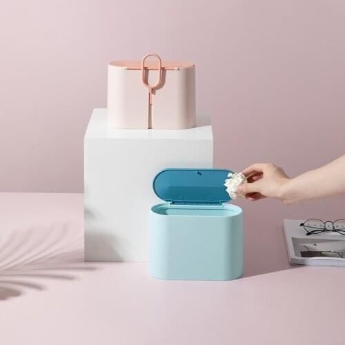 Nordic Trash Wall-mounted Bucket Garbage Cans Portable Waste Bin Garbage Bag Holder Home Storage Organizer Desktop Trash Basket