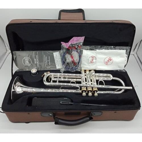 New De Xin Bb Trumpet LR-198GS Silver Plated Gold Keys Music Instruments Profesional Trumpets Student Included Case Mouthpiece