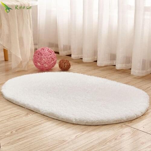 Oval Plush Artificial Lamb Down Fabric Comfortable Fake Fur Carpets Rug For Living Room Washable Floor Rug Decor Nordic Design