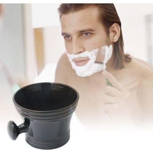 Barber Cleaning Soup Cup for Razor Mans Plastic Shaving Bowl with Handle Soap Mug Bowl Professional for Home Salon