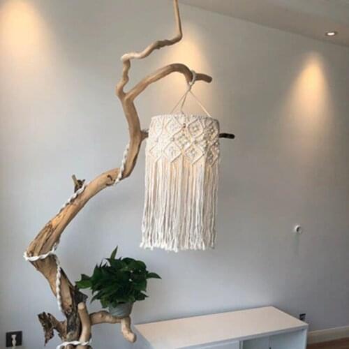 Chandelier hand woven cotton rope hanging decoration creative home living room and bedroom soft decoration lampshade