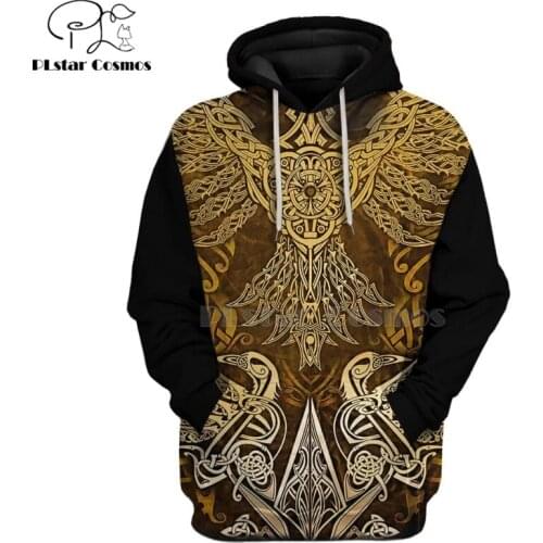 PLstar Cosmos Viking Warrior Tattoo Pullover Tracksuit casual 3D Printed Zipper/Hoodie/Sweatshirt/Jacket/Mens for Women