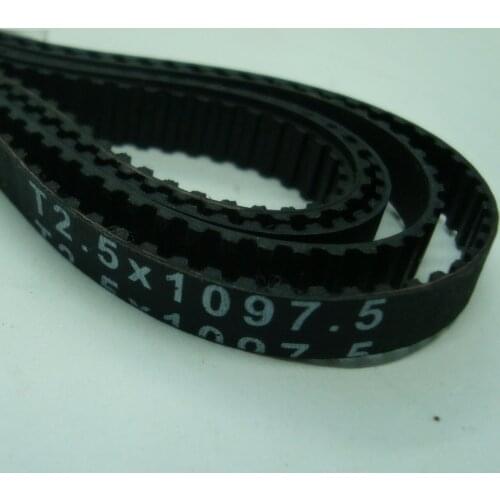 T2.5 timing ring belt 6mm width 1097.5mm length rubber with glass fibre sell 10pcs on one pack