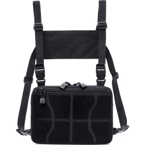 Tactical Chest Pack Molle Vest Bags Front Pouch Camouflage Airsoft Harness Holster Multi-Purpose Day Pack Concealed EDC Pouch