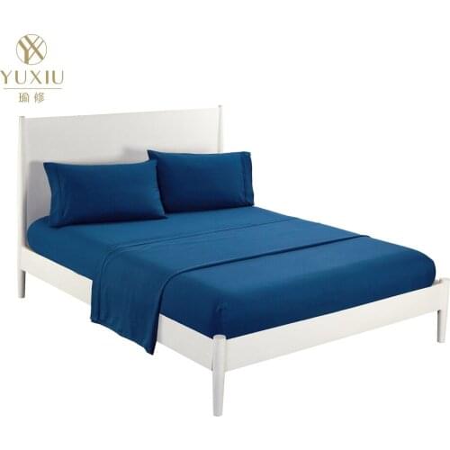 Yuxiu Bedspread Coverlet sets flat fitted sheets pillowcases Plain solid brushed Twin Full Queen King bedding set bed linens