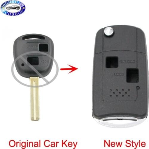 Replacement Shell Modified Remote Key Keyless Case Fob 2 Button For Lexus IS200 GS300 LS400 RX300