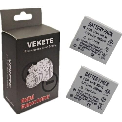 2pcs/lot NB-4L Replacement Digital Camera Li-ion Battery Pack for Canon IXUS 30 40 50 55 60 65 70 75 NB4L NB 4L