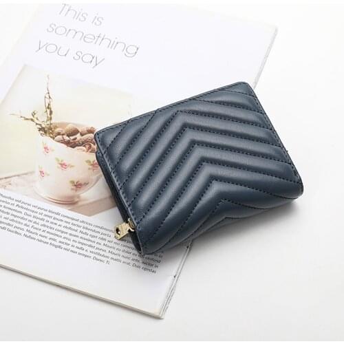 San Maries Lady Wallets Fashion Leather Top Quality Card Holder Classic Female Purse Zipper Brand Sheepskin Wallet For Women