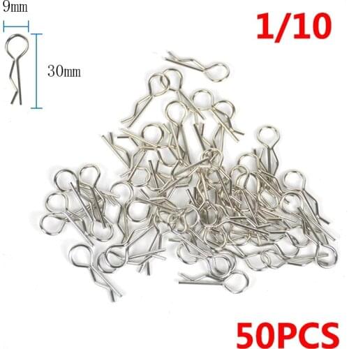 10/50/100Pcs 1/10 Cars Shell Body Clips Pins Housing Latch R Buckles Fixed for 1:10 Crawler Bigfoot Buggy Drift Model Car