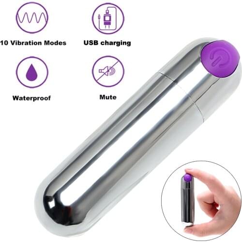 10 Speed Mini Bullet Easy To Carry USB Charge G-Spot Vibrator Adult Sex Toys For Women Lesbian Dildo Vibrator Vagina Masturbator