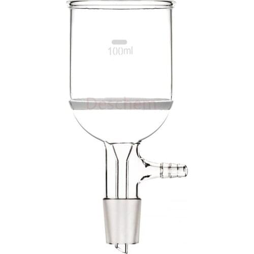 100ml,24/29,Glass Buchner Funnel With #3 Lab Vacuum Filtration Coarse Filter