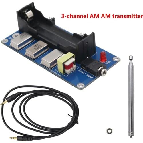 3-Channel AM Transmitter 1MHZ 3MHZ 5MZH 3CH With Antenna For Radio Receive Player Transmitter or Phone