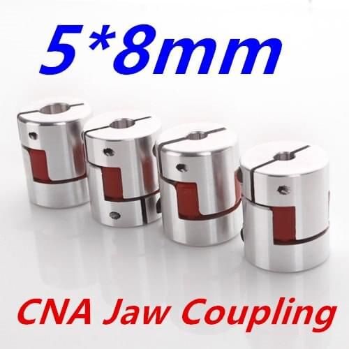 4 pcs/lot 5 mm to 8 mm CNC Motor Jaw Shaft Coupler Flexible Coupling Spider Flexible 5*8mm