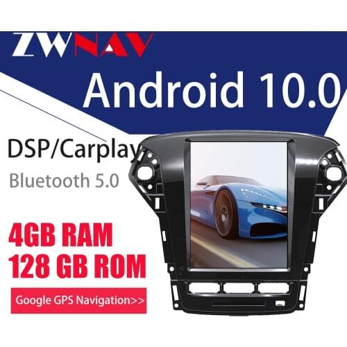 128GB Tesla Screen For Ford 2010 2011 2012 2013 Mondeo Fusion Android 10 Car Multimedia Player GPS Radio Audio Stereo Head Unit
