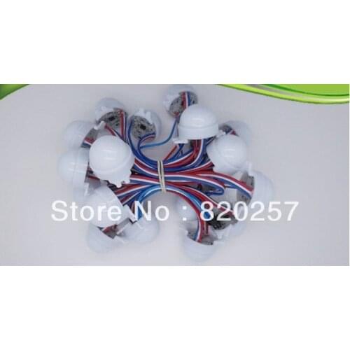 Free shipping 20pcs/String WS2811 30mm Diffused Full Color 3 LEDs 5050 SMD RGB Programmable pixel Led Module 12V