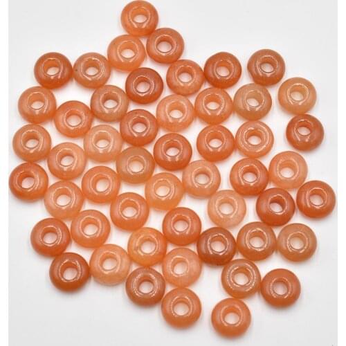 Fashion good quality natural Red Aventurine round shape big hole beads For Bracelet Charms 50pcs/lot wholesale free shipping