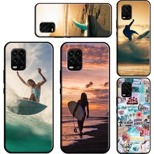 Beach Surf Board Ocean Waves Case For POCO X3 Pro M3 F2 F3 Back Cover For Xiaomi Mi 11 Ultra Note 10 Lite Mi 9T 10T Pro